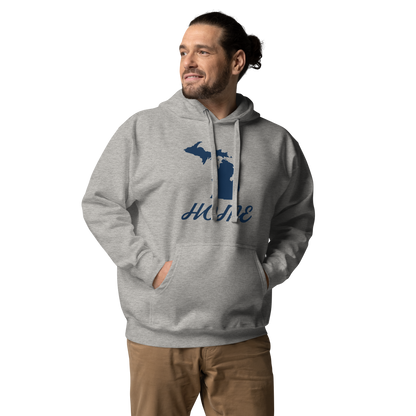 Michigan 'Home' Unisex Premium Hoodie (Script Font w/ MI Outline)