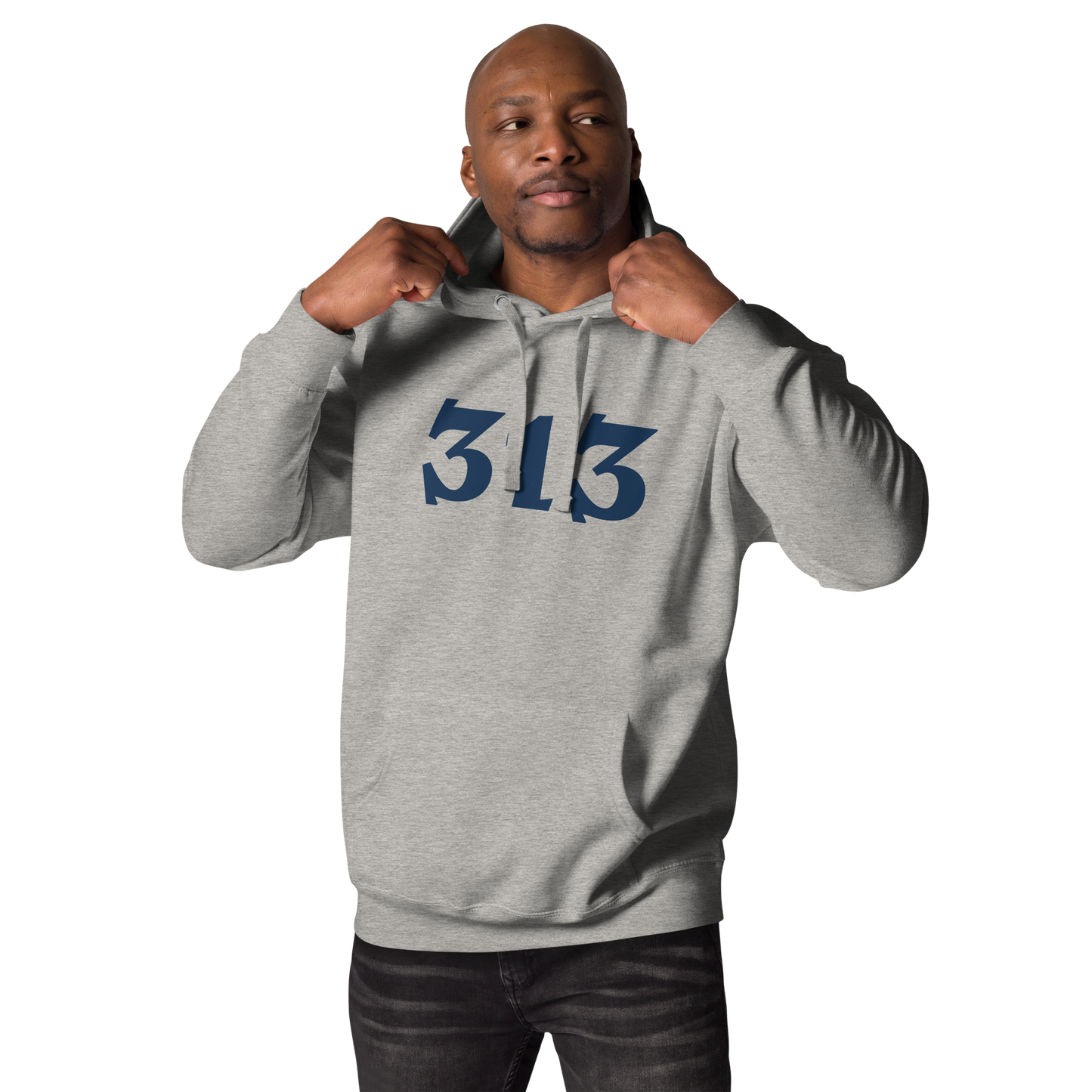 Detroit '313' Hoodie (Angry Serif Font) | Unisex Premium