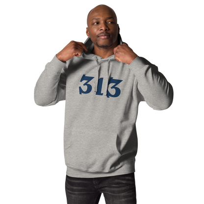 Detroit '313' Hoodie (Angry Serif Font) | Unisex Premium