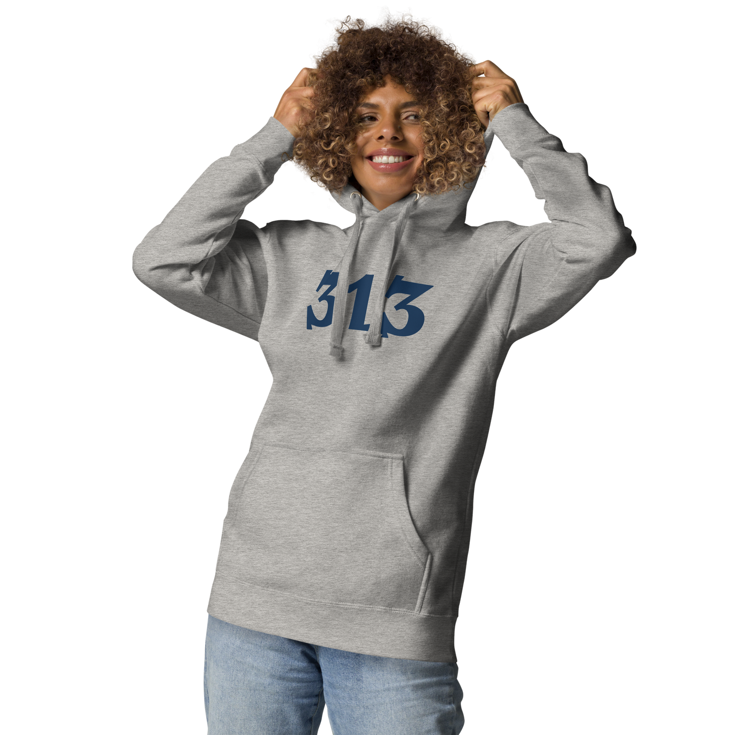 Detroit '313' Hoodie (Angry Serif Font) | Unisex Premium