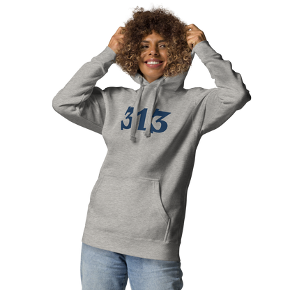 Detroit '313' Hoodie (Angry Serif Font) | Unisex Premium