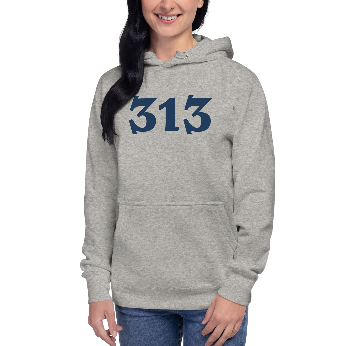 Detroit '313' Hoodie (Angry Serif Font) | Unisex Premium