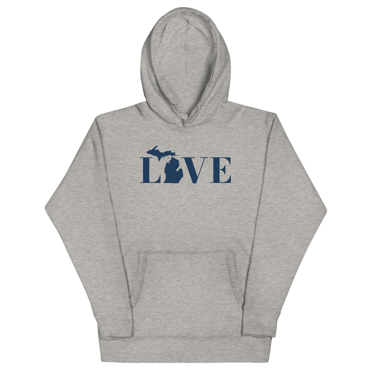 Michigan 'Love' Unisex Premium Hoodie (Didone Font w/MI Outline)