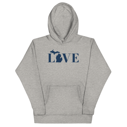 Michigan 'Love' Unisex Premium Hoodie (Didone Font w/MI Outline)