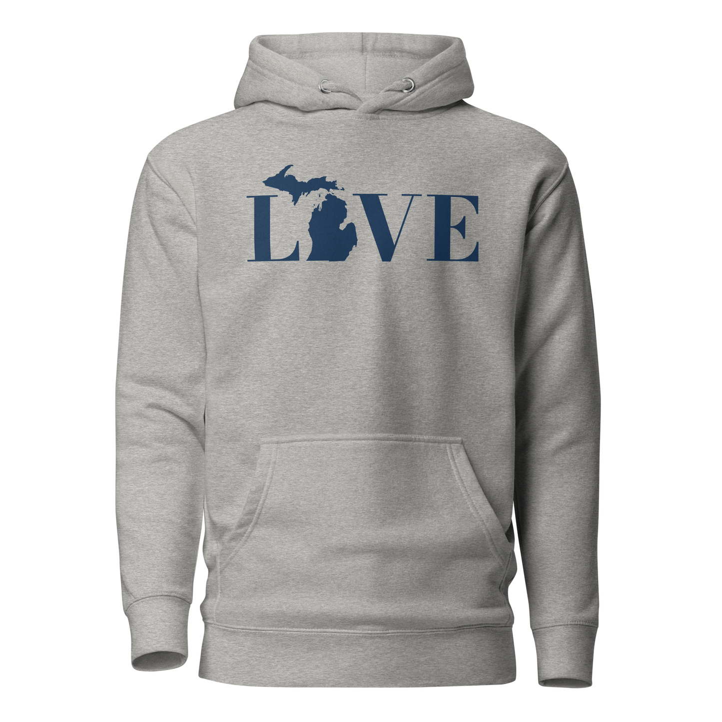 Michigan 'Love' Unisex Premium Hoodie (Didone Font w/MI Outline)