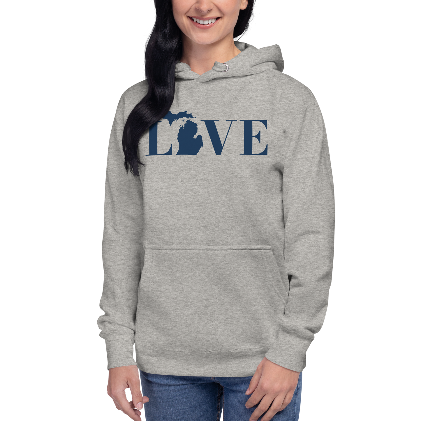 Michigan 'Love' Unisex Premium Hoodie (Didone Font w/MI Outline)