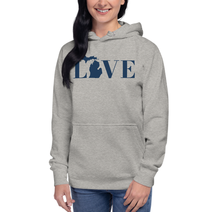 Michigan 'Love' Unisex Premium Hoodie (Didone Font w/MI Outline)