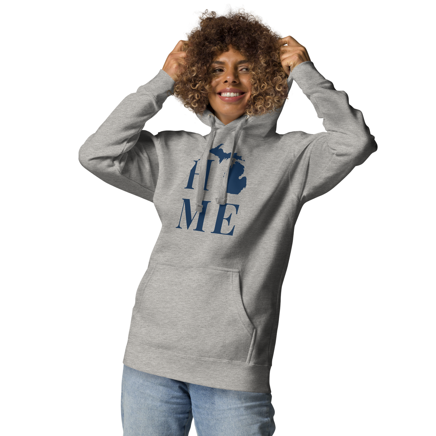 Michigan 'Home' Unisex Premium Hoodie (Serif Font)