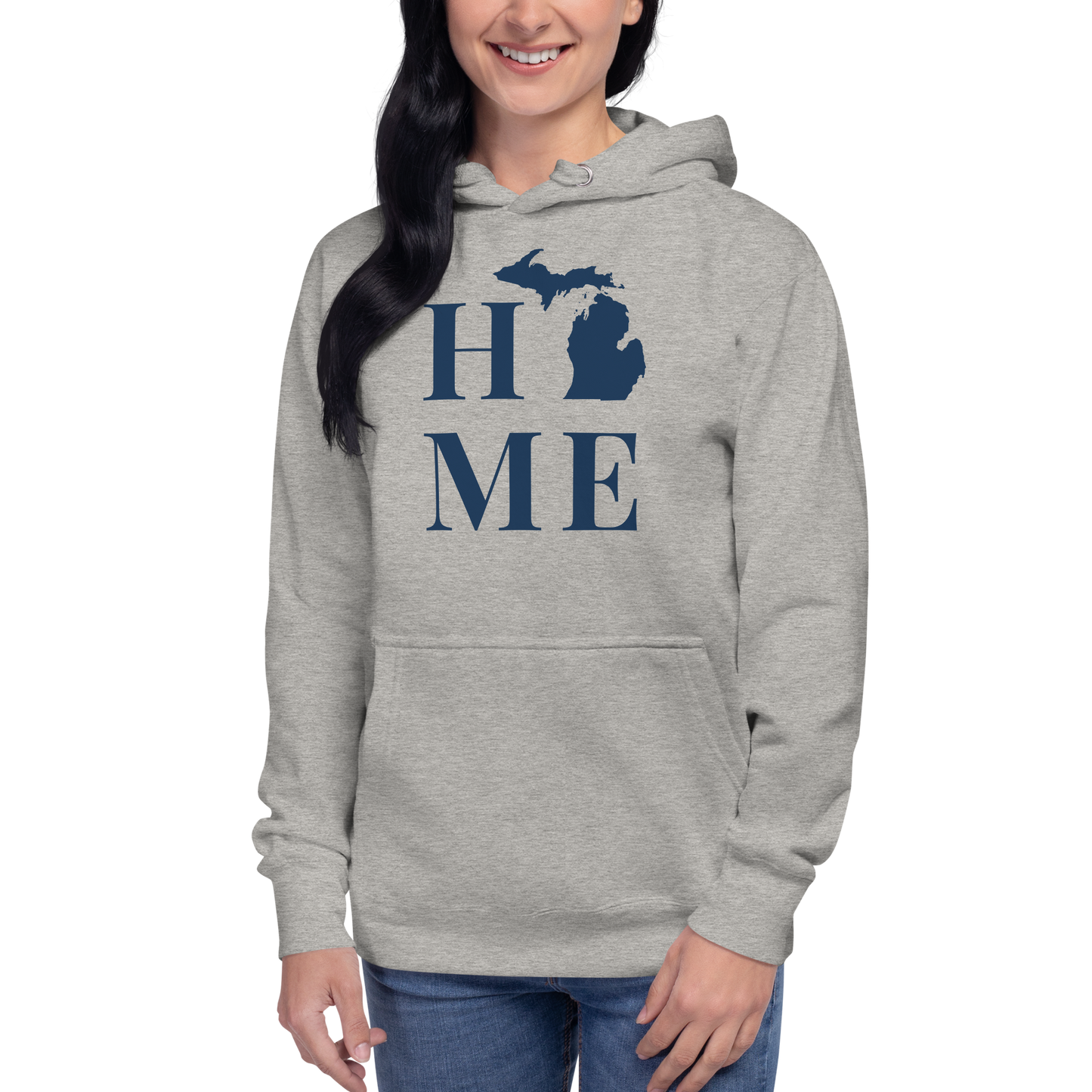 Michigan 'Home' Unisex Premium Hoodie (Serif Font)