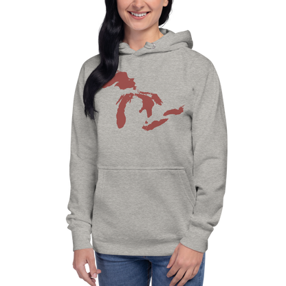 Great Lakes Hoodie (Ore Dock Red) | Unisex Premium