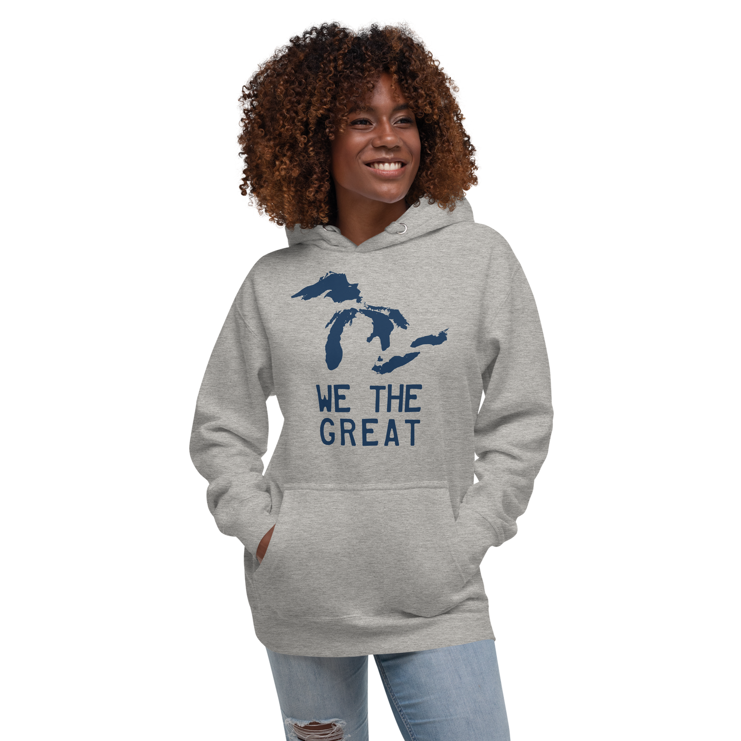 Great Lakes 'We the Great' Hoodie (Navy) | Unisex Premium