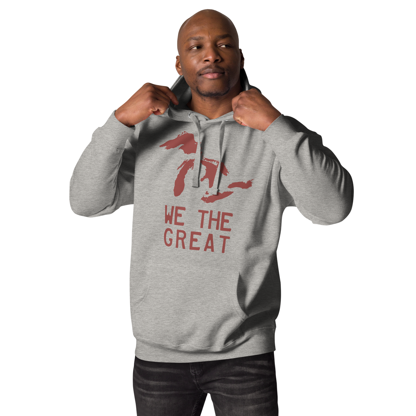 Great Lakes 'We the Great' Hoodie (Ore Dock Red) | Unisex Premium