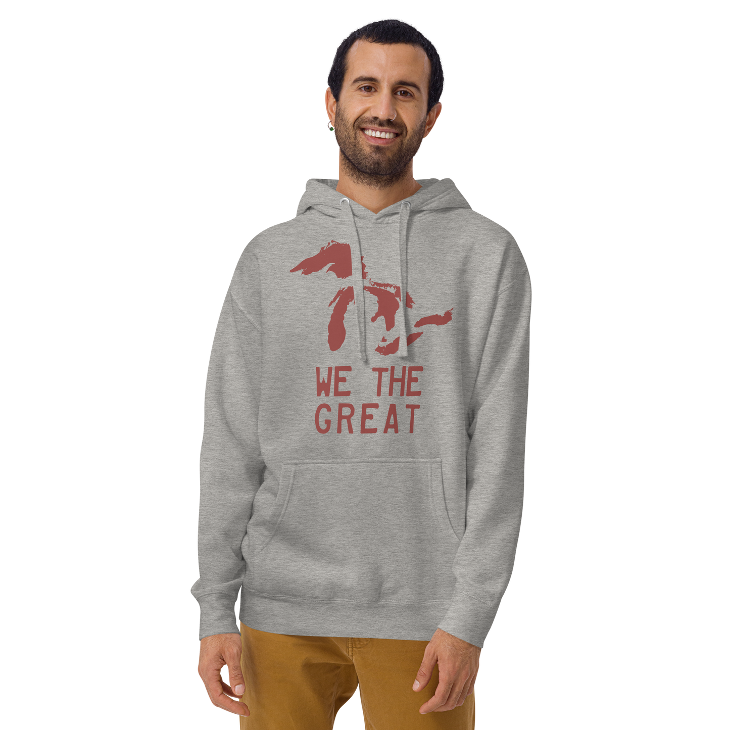 Great Lakes 'We the Great' Hoodie (Ore Dock Red) | Unisex Premium