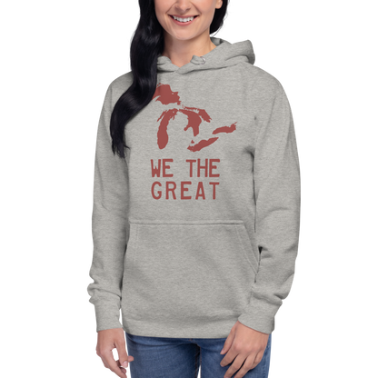 Great Lakes 'We the Great' Hoodie (Ore Dock Red) | Unisex Premium