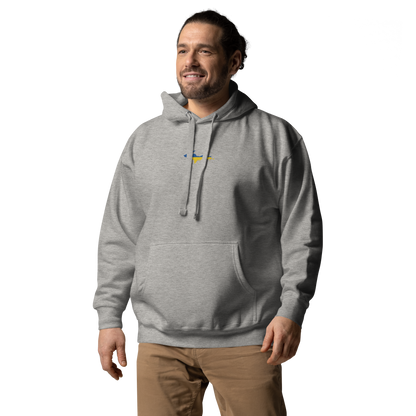 Michigan Upper Peninsula Hoodie (w/ Embroidered Ukraine Flag Outline) | Unisex Premium