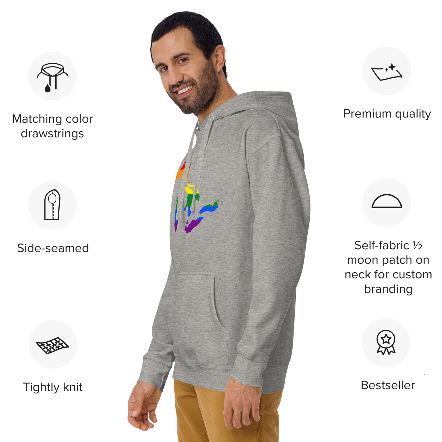 Great Lakes Hoodie (Rainbow Pride Edition) | Unisex Premium