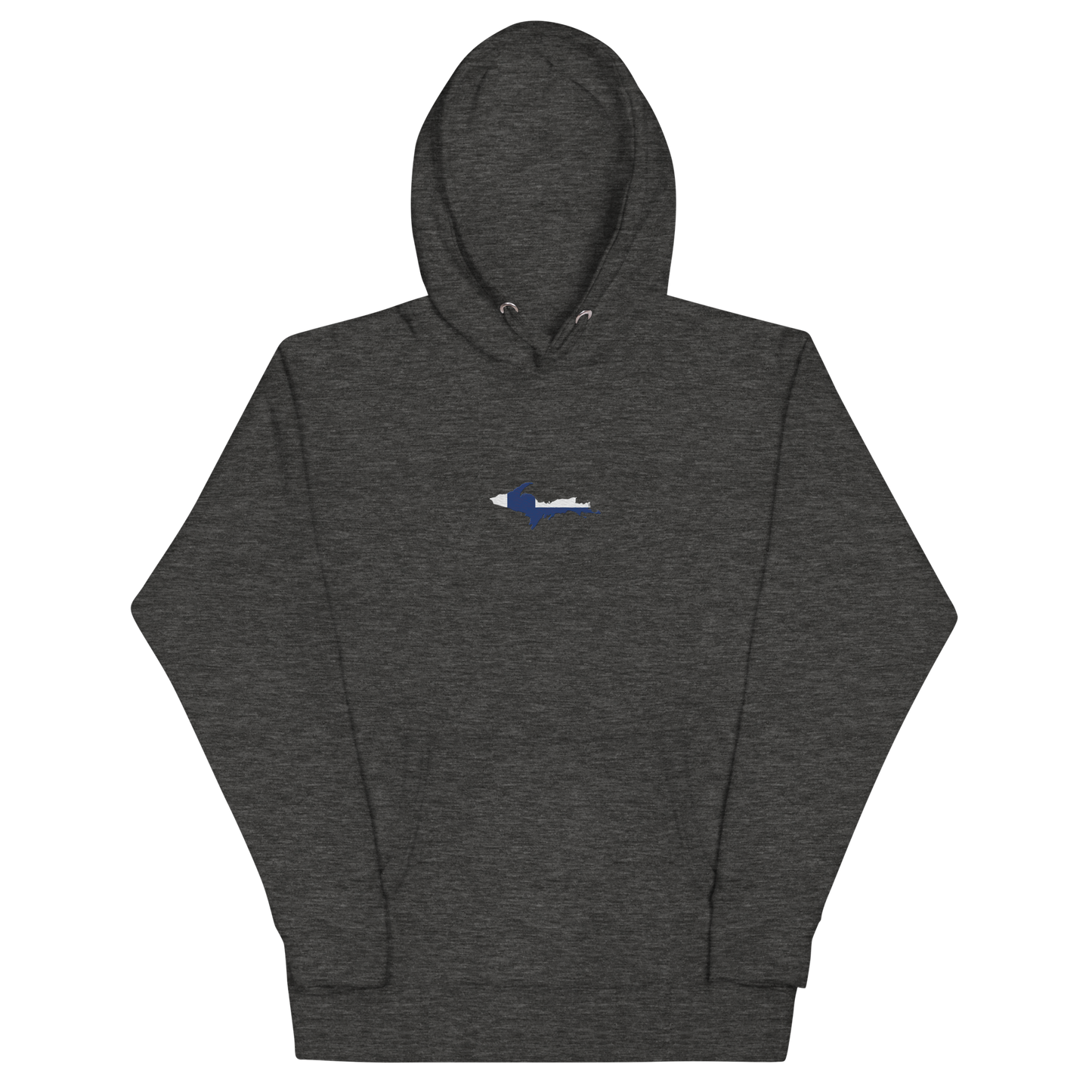 Michigan Upper Peninsula Hoodie (w/ Embroidered UP Finland Flag Outline) | Unisex Premium