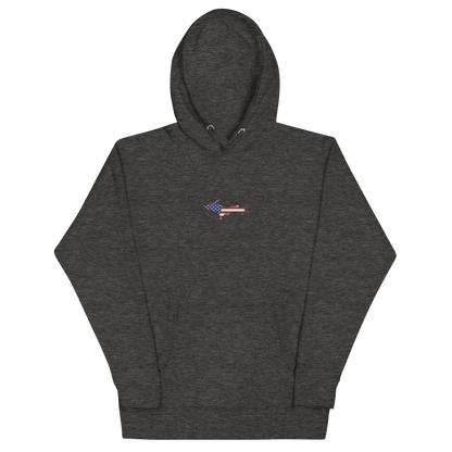 Michigan Upper Peninsula Hoodie (w/ Embroidered UP USA Flag Outline) | Unisex Premium