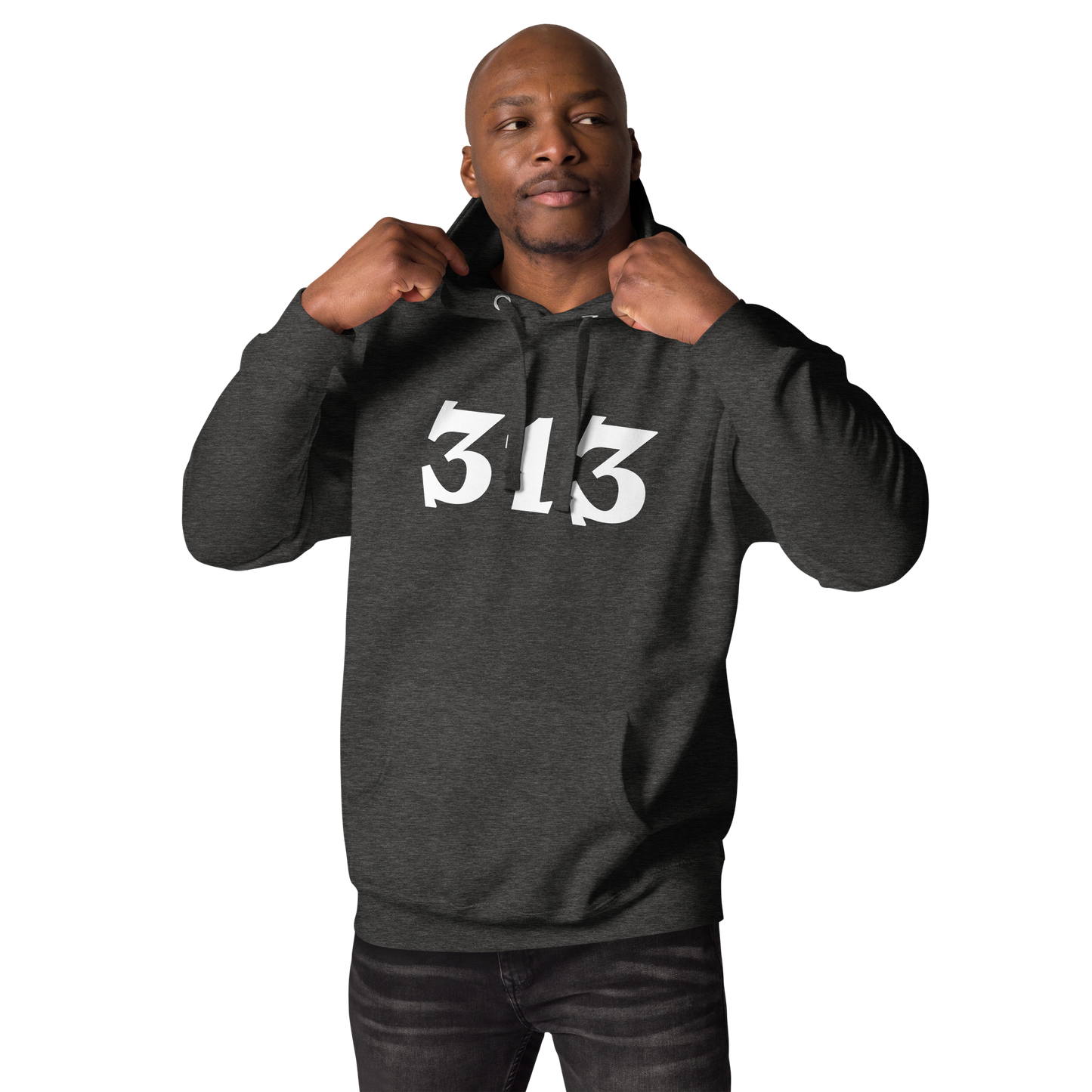 Detroit '313' Hoodie (Angry Serif Font) | Unisex Premium