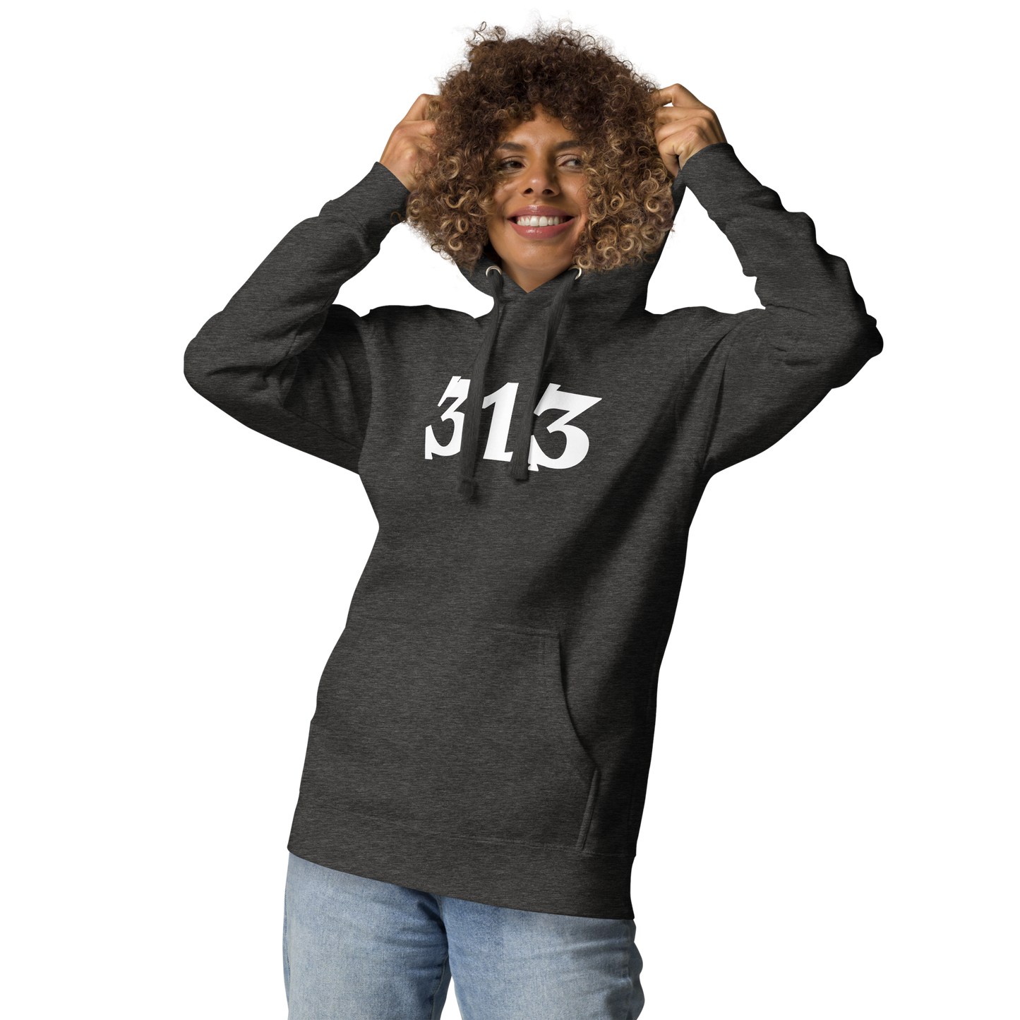 Detroit '313' Hoodie (Angry Serif Font) | Unisex Premium