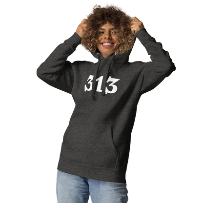 Detroit '313' Hoodie (Angry Serif Font) | Unisex Premium