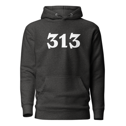 Detroit '313' Hoodie (Angry Serif Font) | Unisex Premium