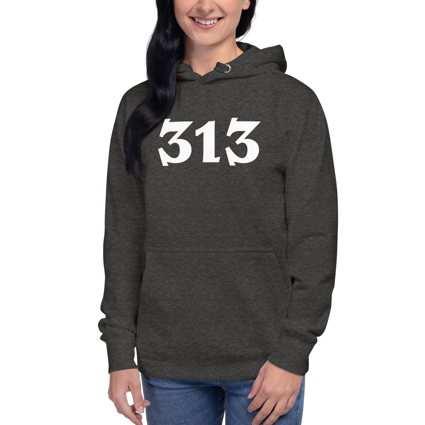 Detroit '313' Hoodie (Angry Serif Font) | Unisex Premium