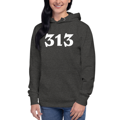 Detroit '313' Hoodie (Angry Serif Font) | Unisex Premium