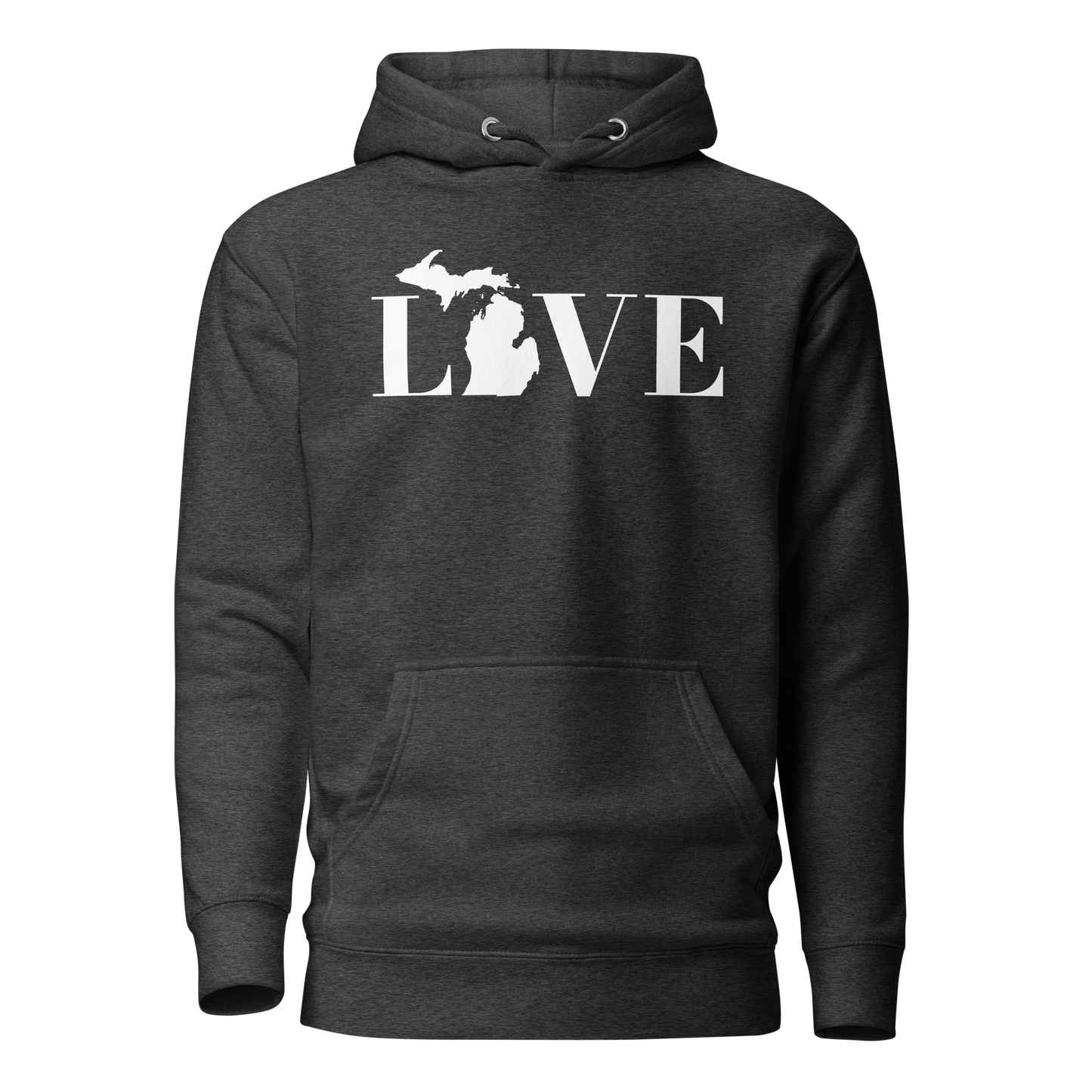 Michigan 'Love' Unisex Premium Hoodie (Didone Font w/MI Outline)