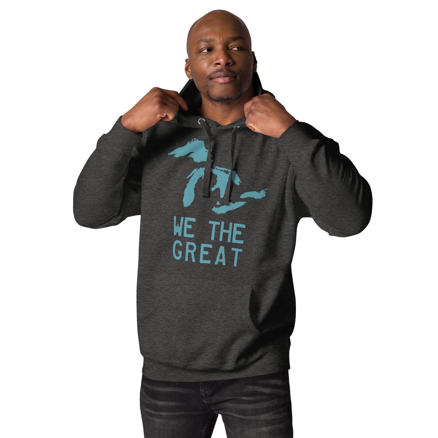 Great Lakes 'We the Great' Hoodie (Huron Blue) | Unisex Premium