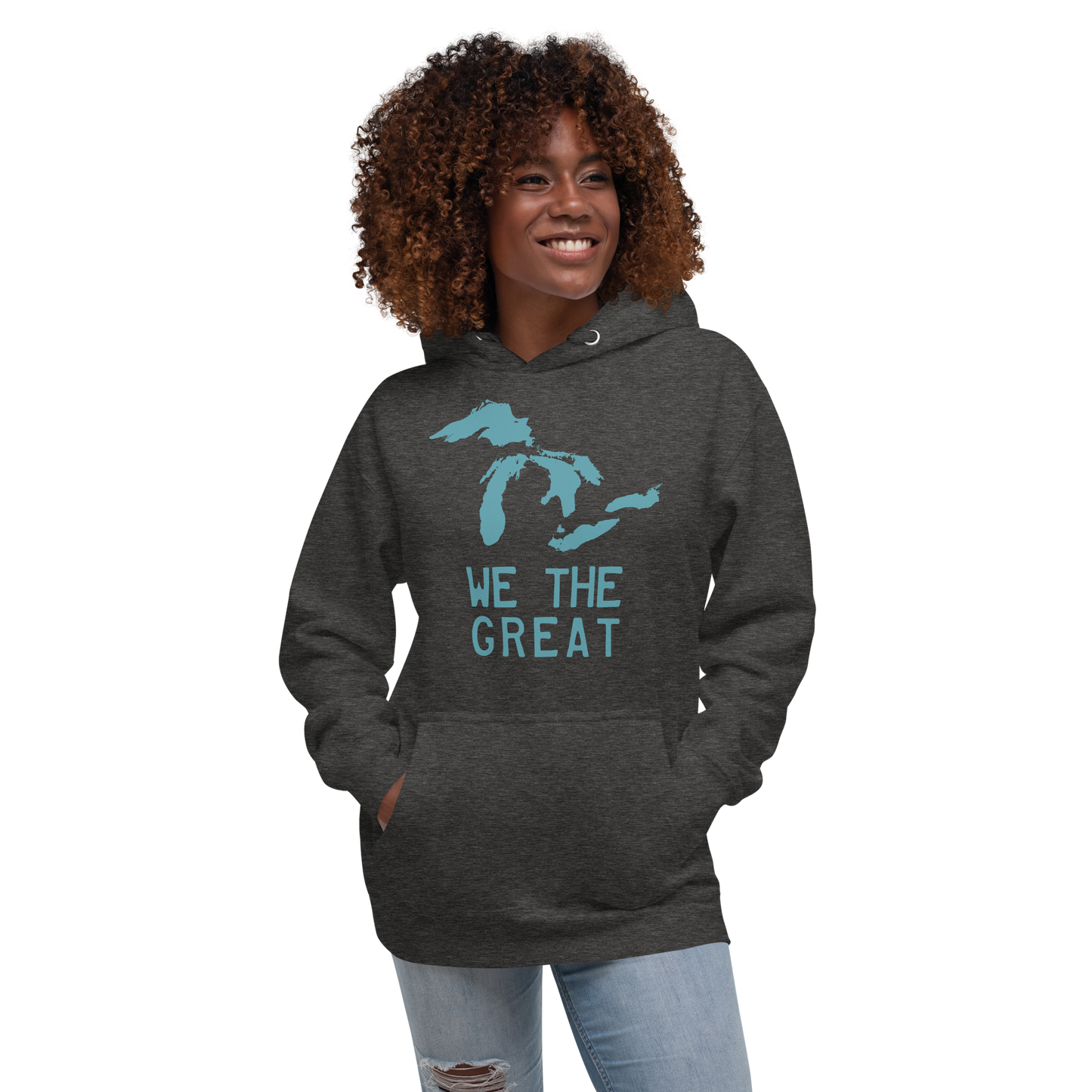 Great Lakes 'We the Great' Hoodie (Huron Blue) | Unisex Premium