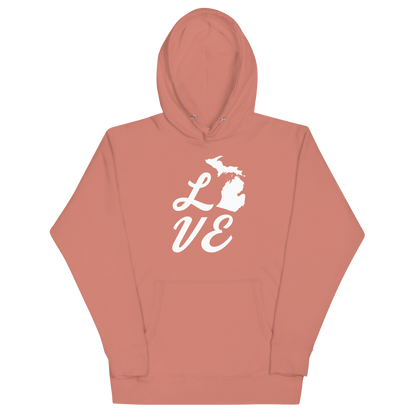 Michigan 'Love' Unisex Premium Hoodie (Script Font w/MI Outline)