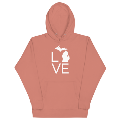 Michigan 'Love' Unisex Premium Hoodie (Thin Sans Font w/MI Outline)