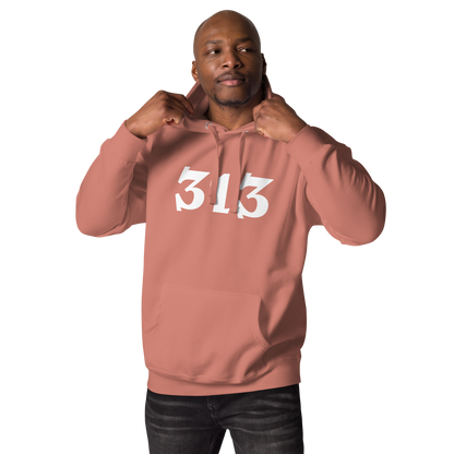 Detroit '313' Hoodie (Angry Serif Font) | Unisex Premium