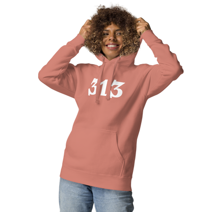 Detroit '313' Hoodie (Angry Serif Font) | Unisex Premium