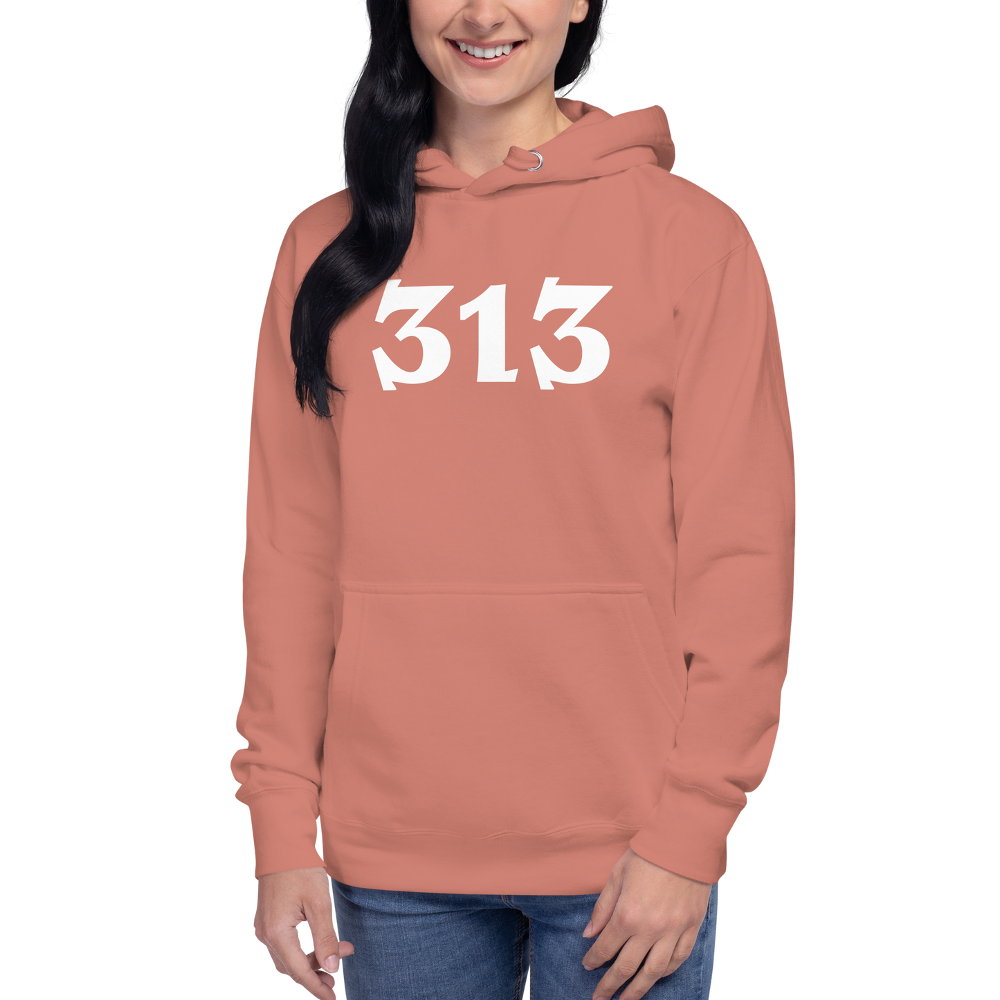 Detroit '313' Hoodie (Angry Serif Font) | Unisex Premium