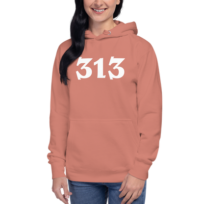 Detroit '313' Hoodie (Angry Serif Font) | Unisex Premium