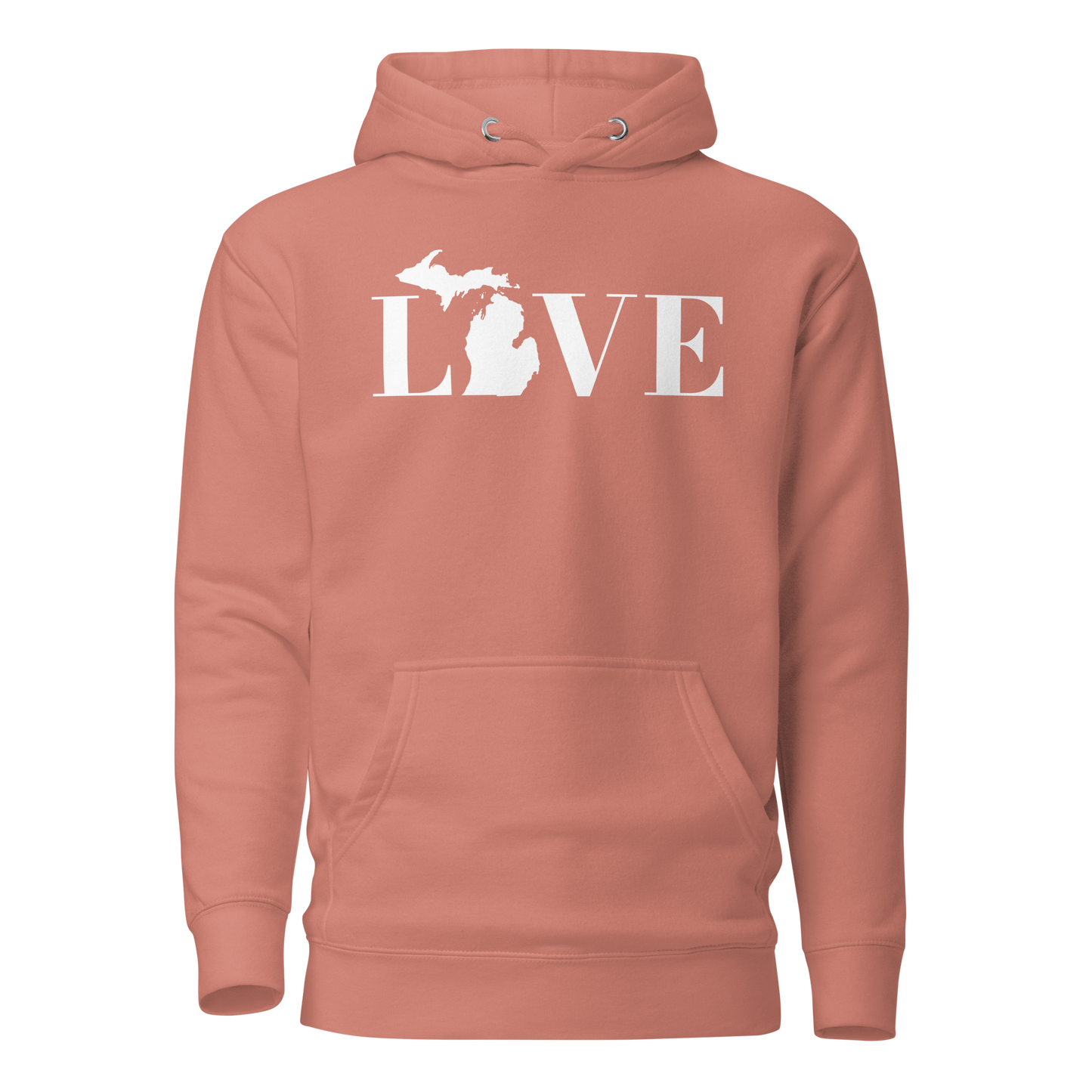 Michigan 'Love' Unisex Premium Hoodie (Didone Font w/MI Outline)