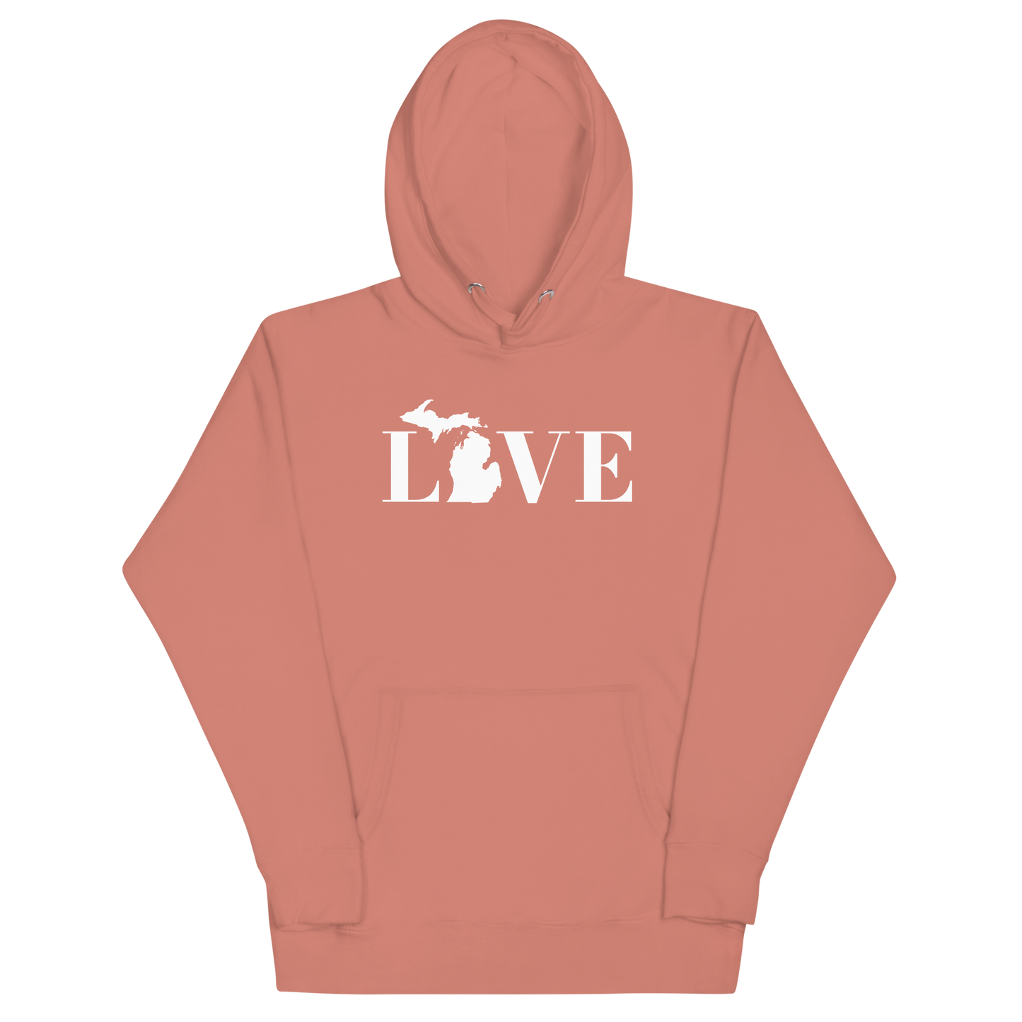 Michigan 'Love' Unisex Premium Hoodie (Didone Font w/MI Outline)