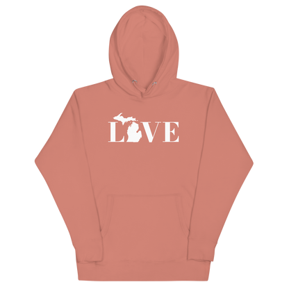 Michigan 'Love' Unisex Premium Hoodie (Didone Font w/MI Outline)