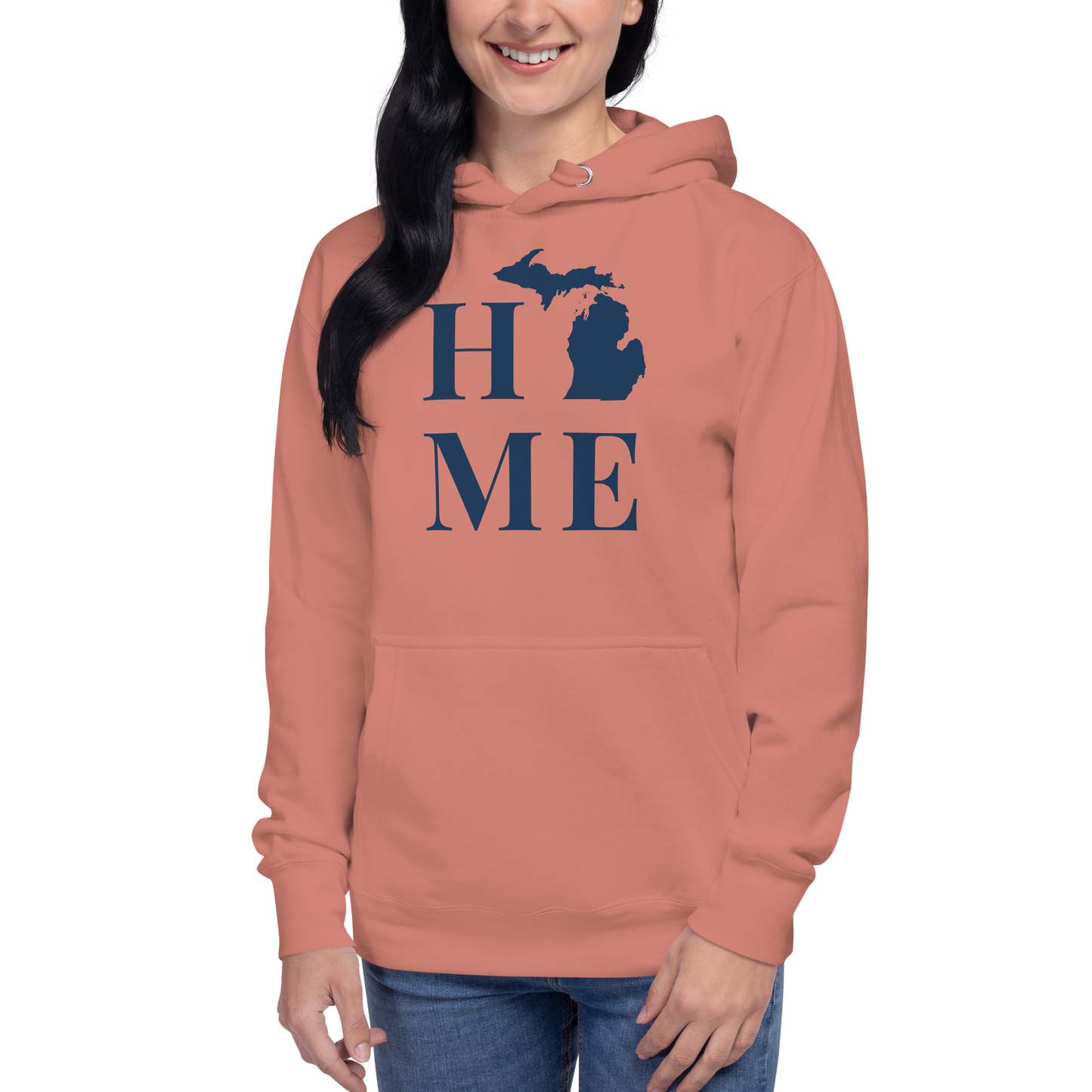 Michigan 'Home' Unisex Premium Hoodie (Serif Font)