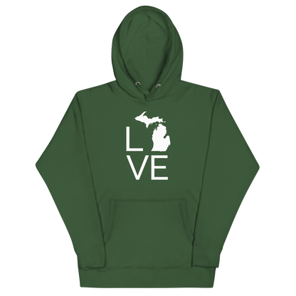 Michigan 'Love' Unisex Premium Hoodie (Thin Sans Font w/MI Outline)