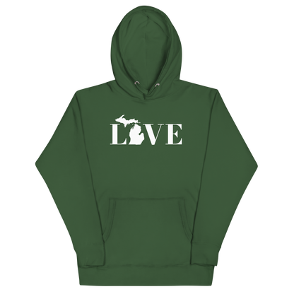 Michigan 'Love' Unisex Premium Hoodie (Didone Font w/MI Outline)