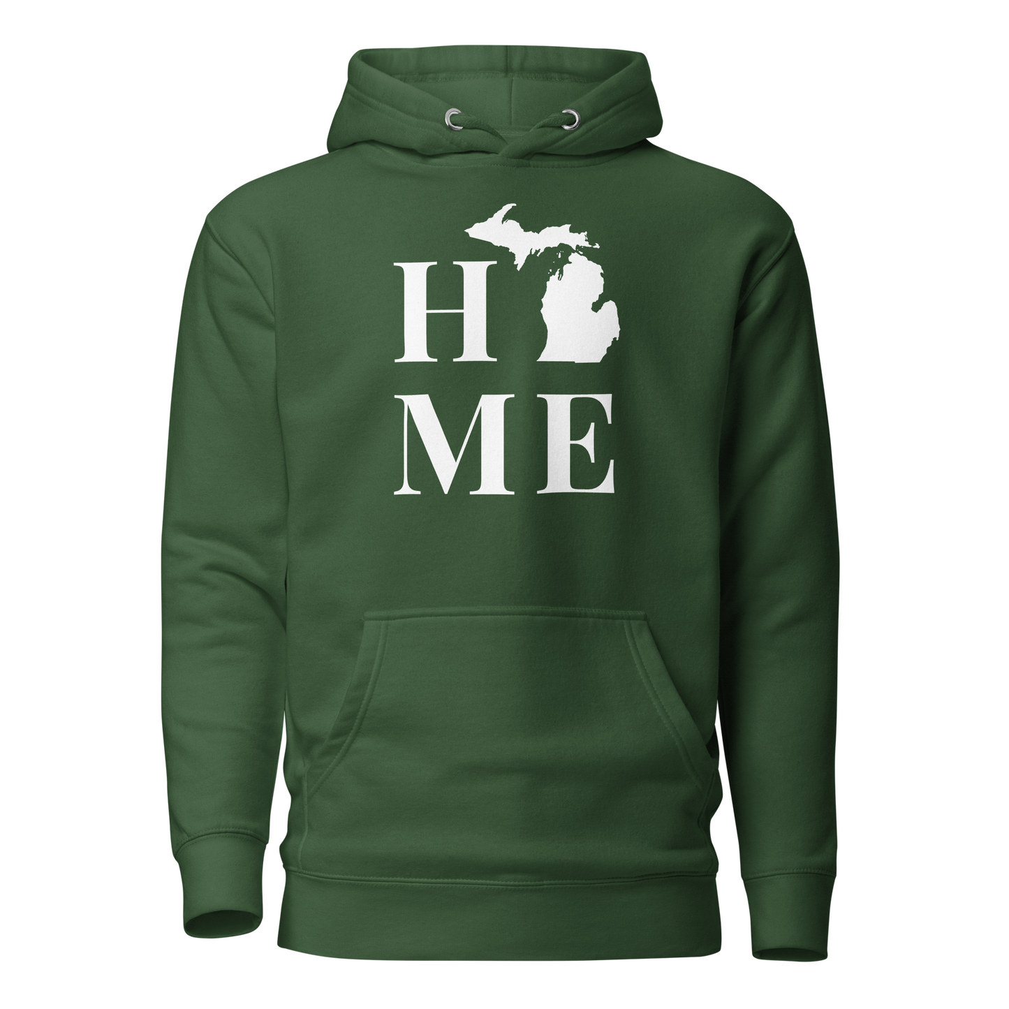 Michigan 'Home' Unisex Premium Hoodie (Serif Font)