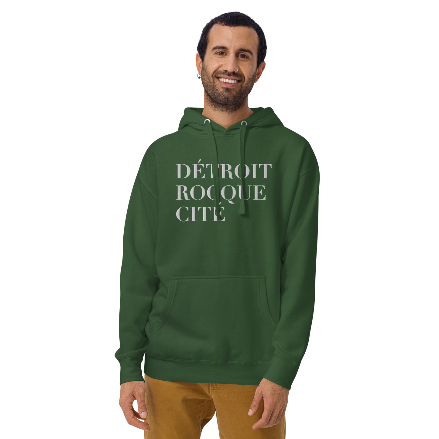 'Détroit Rocque Cité' Hoodie  | Unisex Premium - Emb.