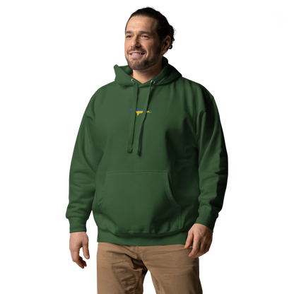 Michigan Upper Peninsula Hoodie (w/ Embroidered Ukraine Flag Outline) | Unisex Premium