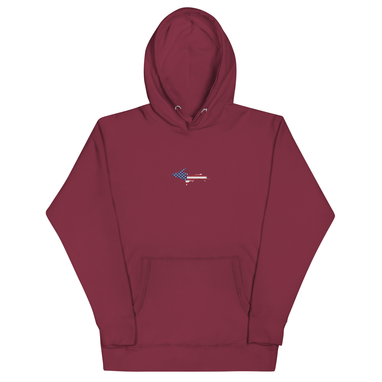 Michigan Upper Peninsula Hoodie (w/ Embroidered UP USA Flag Outline) | Unisex Premium