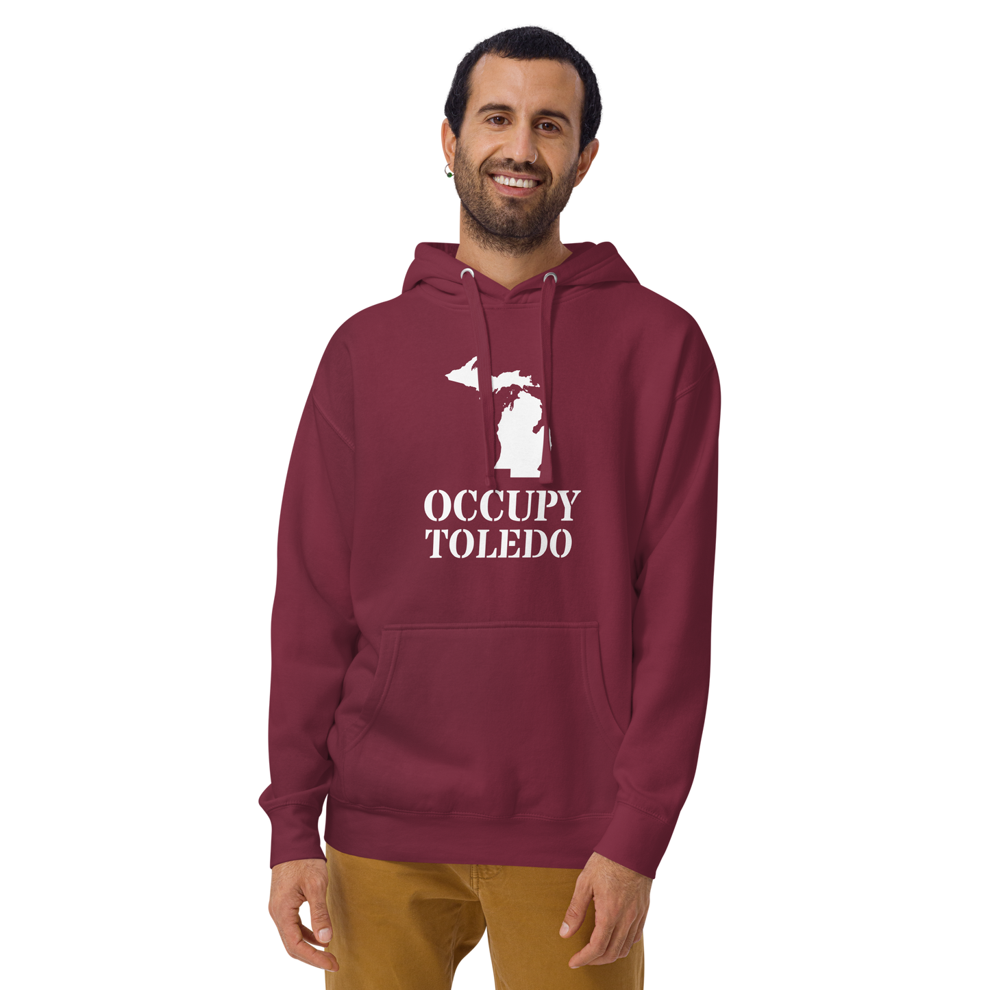 'Occupy Toledo' Unisex Premium Hoodie (w/ Corrected Michigan Outline)