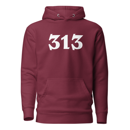 Detroit '313' Hoodie (Angry Serif Font) | Unisex Premium