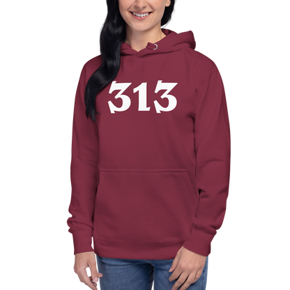 Detroit '313' Hoodie (Angry Serif Font) | Unisex Premium